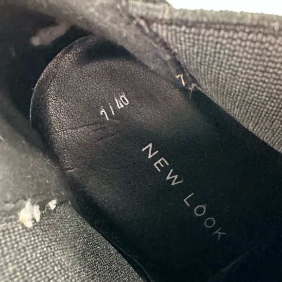 New look womens pointy toe ankle boots size 40 black faux suede stilettos - Picture 11 of 13